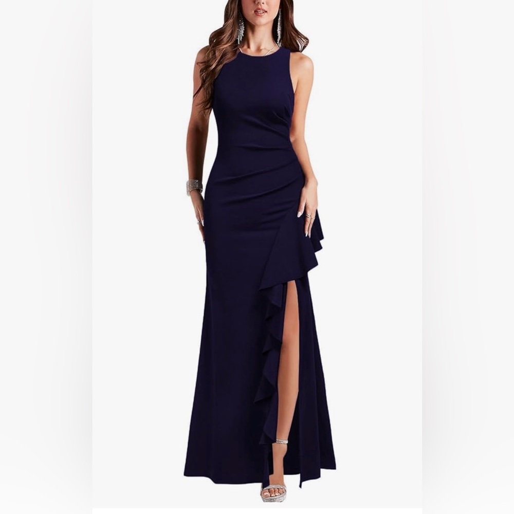 Elegant Navy Blue Cocktail Dress